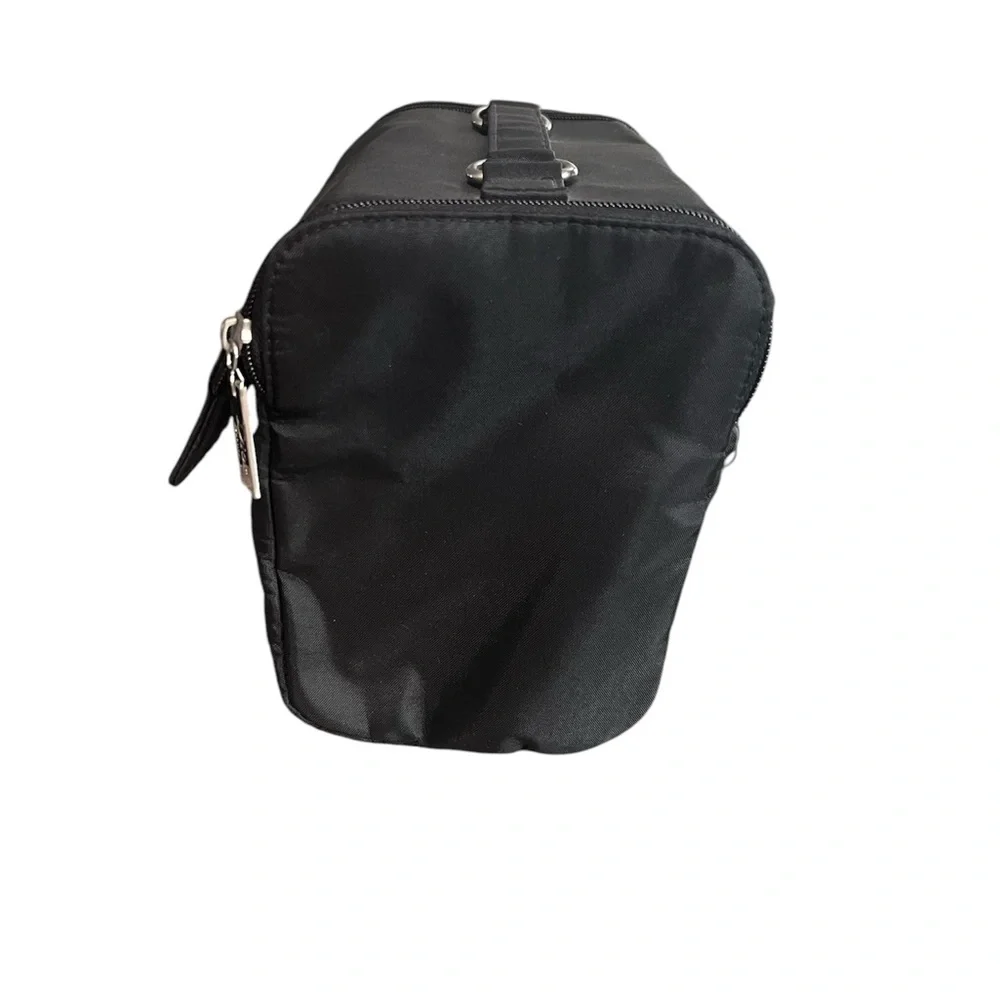 Christian Dior Black Nylon Makeup Pouch with Handle